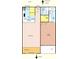 Floor plan featuring kitchen, main bedroom, living room, and beach view at 1100 Tarpon Center Dr # 503 5C, Venice, FL 34285