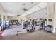 Spacious fitness center with modern equipment, skylights, and mirrors for a complete workout experience at 11103 Batello Dr, Venice, FL 34292