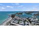 Impressive aerial perspective of beach condos near the ocean, with beach access and incredible views at 1555 Tarpon Center Dr # G 235, Venice, FL 34285