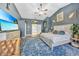 Large bedroom with a ceiling fan, recessed lighting, and ensuite bathroom at 249 Hallcrest Ter, Port Charlotte, FL 33954
