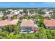 Charming community showcasing a screened-in pool and lush landscaping from an aerial view at 5018 Bella Terra Dr, Venice, FL 34293
