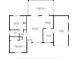 Layout of the home with labeled rooms and measurements, including living room, kitchen, and bedrooms at 7582 Lyncrest St, North Port, FL 34287