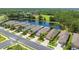 An aerial view of homes along the canal at 11954 Tempest Harbor Loop, Venice, FL 34292