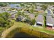 Aerial view of neighborhood showing the pond in the back at 11954 Tempest Harbor Loop, Venice, FL 34292