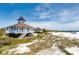 Picturesque beachside property featuring white sand, clear skies, and charming stilt-raised architecture at 137 Mariner Ln, Rotonda West, FL 33947