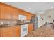 Kitchen with granite countertops and stainless steel appliances at 157 Tampa E Ave # 305, Venice, FL 34285