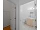 Bathroom with toilet, vanity, and linen closet at 2204 L Pavia Blvd # 2204, Venice, FL 34292