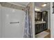 Attached bathroom with walk in shower, and a double sink vanity at 239 Cutter Ct, North Port, FL 34287
