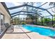 Inviting screened-in pool area with a sparkling blue pool, spa, and comfortable seating for outdoor relaxation at 2445 Apache St, Sarasota, FL 34231