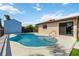 Enjoy the backyard pool next to shed, perfect for relaxation and entertainment at 2555 Yucca Rd, Venice, FL 34293