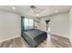 Bedroom featuring recessed lighting, ceiling fan, and an exterior door with water view at 3376 Peace River Dr, Punta Gorda, FL 33983