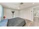 Bedroom features recessed lighting, an exterior door with pool view and double door closet at 3376 Peace River Dr, Punta Gorda, FL 33983