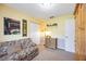 Bedroom featuring a comfortable sofa, neutral walls, and closet space at 435 Boundary Blvd, Rotonda West, FL 33947