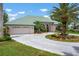 Lovely single-story home with a circular driveway, well-maintained landscaping, and a two-car garage at 467 Sherbrooke Ct, Venice, FL 34293