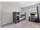 Bedroom featuring a bunk bed, desk, and neutral colors at 11240 Spring Gate Trl, Bradenton, FL 34211