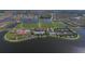Aerial view of a Primary-planned community featuring lakes, clubhouse, pool, tennis courts, and residential neighborhoods at 13334 Pacchio St, Venice, FL 34293