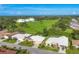 Scenic aerial view capturing multiple homes in a tranquil neighborhood with views of green spaces and blue sky at 1614 Quail Lake Dr, Venice, FL 34293
