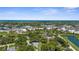 Aerial view of the neighborhood with pond near the Gulf of Mexico at 2185 Park Rd, Venice, FL 34293