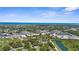 Aerial view of the neighborhood near retail and Gulf of Mexico at 2185 Park Rd, Venice, FL 34293