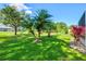 Lush green space with vibrant tropical plants and manicured lawn offering a tranquil and scenic view at 4114 Murfield E Dr, Bradenton, FL 34203