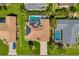 Well maintained house features a private pool, solar panels and verdant landscaping at 5818 Harrison Rd, Venice, FL 34293