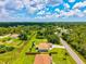 Overhead shot of a residential area with neat homes nestled among verdant trees and greenery on a sunny day at 5954 Gottfried Ln, North Port, FL 34291