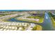 Picturesque aerial view of community with boat docks and easy access to the Intracoastal Waterway at 614 N Waterway, Venice, FL 34285