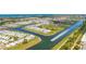 Breathtaking community aerial showcasing waterfront living and nearby city amenities at 614 N Waterway, Venice, FL 34285