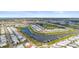 Sprawling community view including waterfront access, sports fields, and convenient city access at 614 N Waterway, Venice, FL 34285