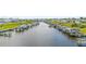 Picturesque boat docks offer direct access to the waterway and waterfront living at 614 N Waterway, Venice, FL 34285