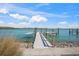 Waterfront home with dock and boat access on a sunny day under blue skies at 931 Inlet Cir, Venice, FL 34285