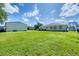 Expansive backyard featuring a large grassy area, a detached building, and plenty of space for outdoor activities at 102 Bayamo Dr, North Port, FL 34287