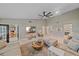 Open concept living area features comfortable seating, entertainment setup, and views into other rooms at 1211 Capri Isles Blvd # 6, Venice, FL 34292