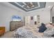 Relax in the main bedroom, with light walls, an attractive ceiling, and neutral carpet at 13092 Rinella St, Venice, FL 34293