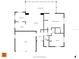 Detailed floorplan highlighting the layout of the home, including rooms and garage at 16 Oakwood N Dr # 16, Englewood, FL 34223