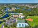 An aerial view of community amenities, including tennis and pickleball courts at 2146 Snapdragon Ln, Venice, FL 34292