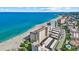 Beautiful aerial view of beachfront property and condos with amazing beach access at 255 The Esplanade N # 106, Venice, FL 34285