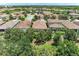 Aerial view of a residential neighborhood showcasing well-maintained homes and landscaping at 2944 Oriole Dr, Sarasota, FL 34243