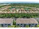 Expansive aerial view of a neighborhood featuring single Gathering homes, a lake, and lush greenery at 2944 Oriole Dr, Sarasota, FL 34243