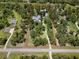 An aerial of the property outlined in red to show property lines at 3863 Albin Ave, North Port, FL 34286