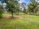 Expansive backyard with a fenced perimeter and mature trees at 3863 Albin Ave, North Port, FL 34286