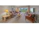 Relaxing living room with plush seating and golf course views from the screened-in lanai at 437 Cerromar Ln # 414, Venice, FL 34293
