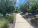 Scenic walking path lined with lush trees and landscaping at 5832 Semolino St, Nokomis, FL 34275