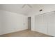 Bedroom features vaulted ceiling and closet with bi fold doors at 6800 Placida Rd # 280, Englewood, FL 34224