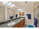Bathroom features double sinks and glass enclosed shower at 700 Gardens Edge Dr # 722, Venice, FL 34285