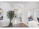 Grand foyer with tile floors and office views, offering a welcoming entrance to the home at 809 Derbyshire Dr, Venice, FL 34285