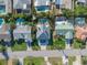 Aerial view of charming home highlighting a private pool and well-manicured landscaping at 334 7Th N Ave, Tierra Verde, FL 33715