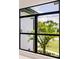 Window view of lush landscaping and palm trees at 24194 Peppercorn Rd, Punta Gorda, FL 33955