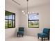Spacious living area with large windows, offering natural light and backyard view at 24194 Peppercorn Rd, Punta Gorda, FL 33955