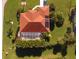 Aerial view of house with pool and lush landscaping at 1 Long Meadow Ln, Rotonda West, FL 33947